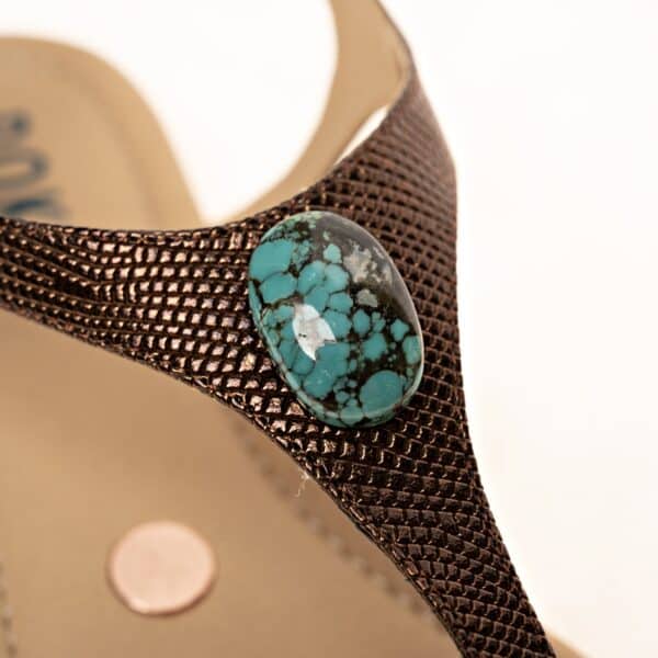 11:11 Chocolate Serpentine with Tibetan Turquoise - Image 3